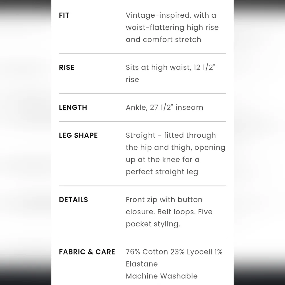 LOFT The Straight Cuffed Medium Blue Women's Jeans High Waist Summer Preppy - Picture 15 of 16